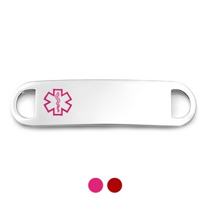 Pink and Red Medical ID Alert Tags 