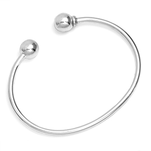 Six Inch Sterling Silver 2mm Bracelet for Beads and Charms