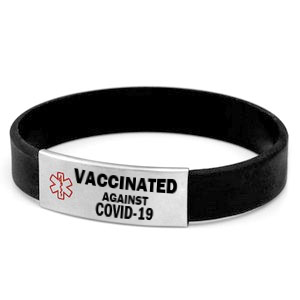 Vaccinated Bracelets Vaccine Silicone Wristbands COVID-19 Rubber Wristband for Vaccination Identification Average Size Fits Adults Teens and Youth Support for Science Doctor Line Workers with 5 Colors